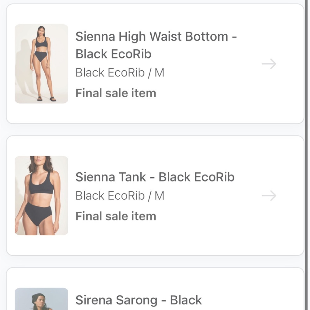 Sienna High Waist Bottom and Tank Set - Black EcoRib